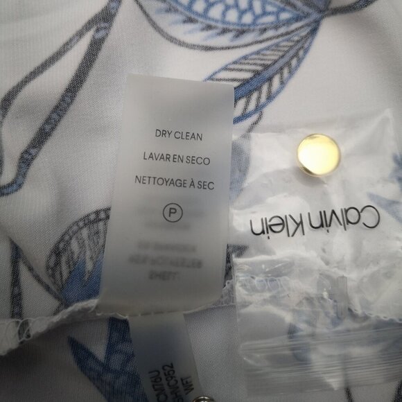 NWT Calvin Klein Ladies Size Medium Blue White & Black Pattern Tank Top - Picture 8 of 11